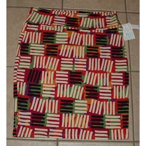 NEW NWT Multicolored Sz 2XL Casual or Dress Stretchy CASSIE Pencil Skirt LULAROE